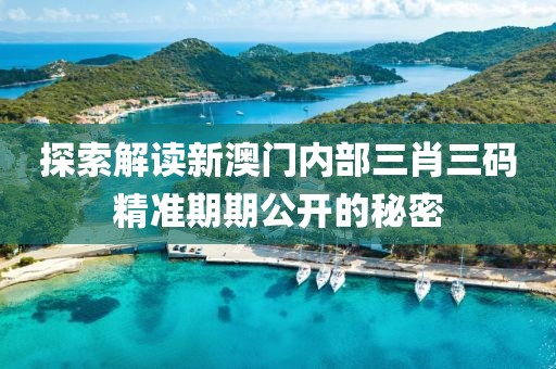 探索解读新澳门内部三肖三码精准期期公开的秘密