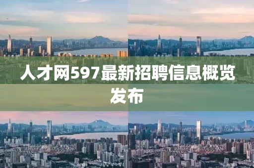 人才网597最新招聘信息概览发布