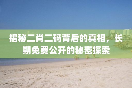 二肖二码长期免费公开