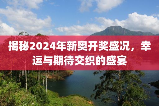 揭秘2024年新奥开奖盛况，幸运与期待交织的盛宴