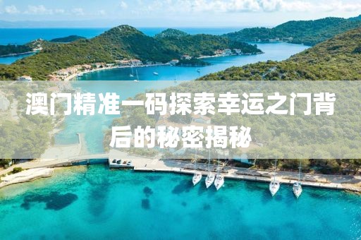 澳门精准一码探索幸运之门背后的秘密揭秘