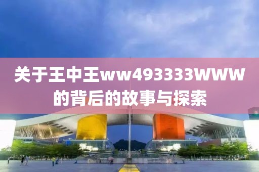 关于王中王ww493333WWW的背后的故事与探索