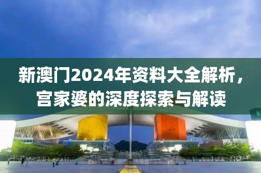 新澳门2024年资料大全解析，宫家婆的深度探索与解读