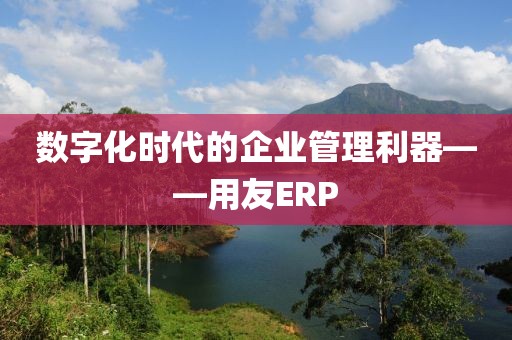 数字化时代的企业管理利器——用友ERP