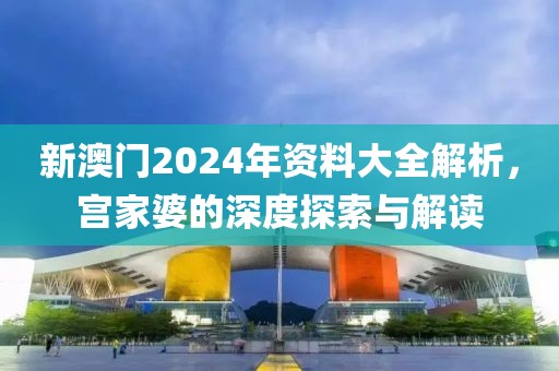 新澳门2024年资料大全解析，宫家婆的深度探索与解读