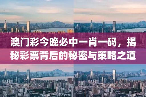 澳门彩今晚必中一肖一码，揭秘彩票背后的秘密与策略之道
