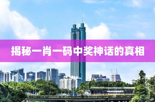 揭秘一肖一码中奖神话的真相