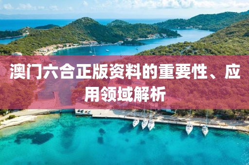 澳门六合正版资料的重要性、应用领域解析