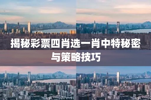 揭秘彩票四肖选一肖中特秘密与策略技巧