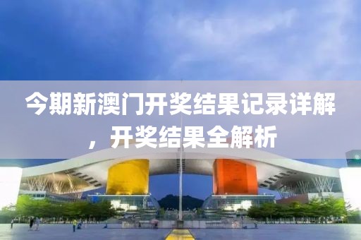 今期新澳门开奖结果记录详解，开奖结果全解析