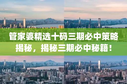 管家婆精选十码三期必中策略揭秘，揭秘三期必中秘籍！