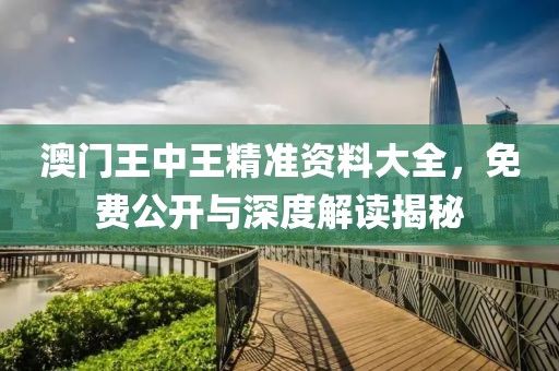 澳门王中王精准资料大全，免费公开与深度解读揭秘
