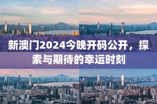 新澳门2024今晚开码公开，探索与期待的幸运时刻