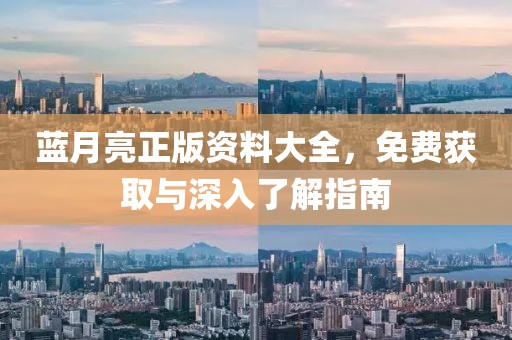 蓝月亮正版资料免费资料大全