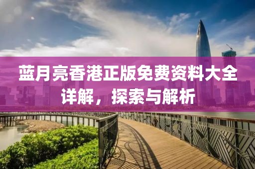 蓝月亮香港正版免费资料大全详解，探索与解析
