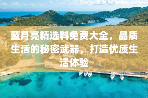 蓝月亮精选料免费大全，品质生活的秘密武器，打造优质生活体验