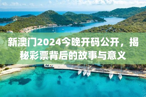 新澳门2024今晚开码公开，揭秘彩票背后的故事与意义