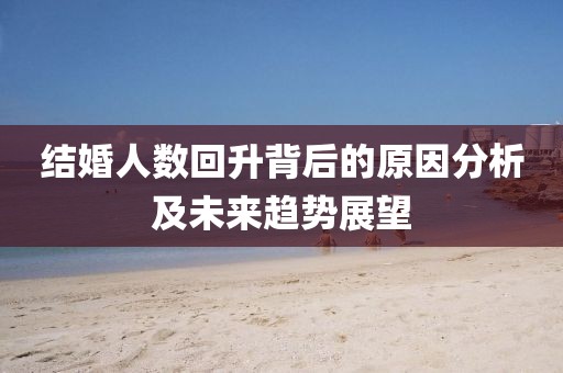 结婚人数回升背后的原因分析及未来趋势展望