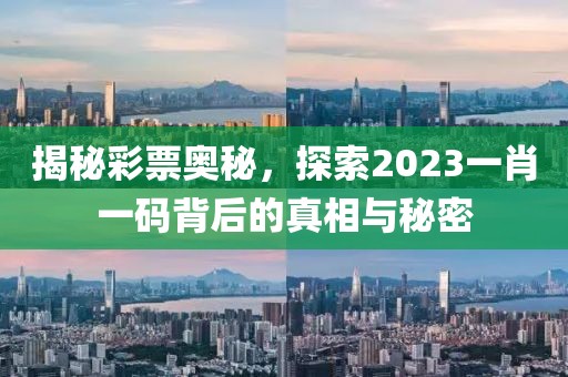 揭秘彩票奥秘，探索2023一肖一码背后的真相与秘密