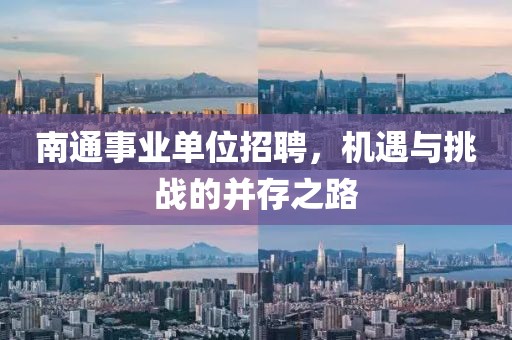 南通事业单位招聘，机遇与挑战的并存之路
