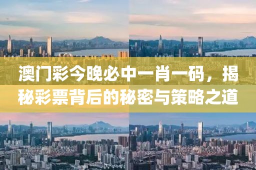 澳门彩今晚必中一肖一码，揭秘彩票背后的秘密与策略之道