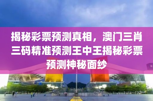 澳门三肖三码精准100%王中王
