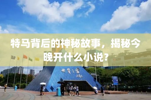 今天晚开的什么特马 小说