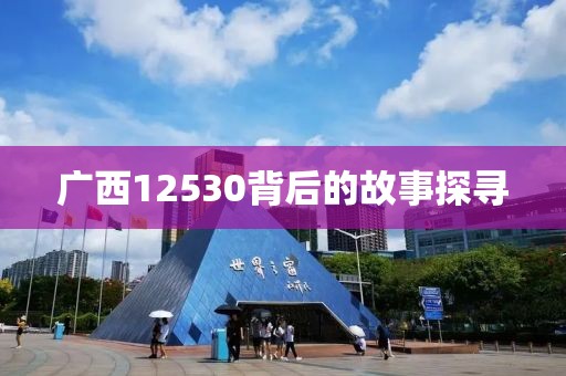 广西12530背后的故事探寻