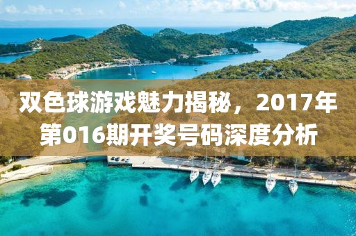 双色球游戏魅力揭秘，2017年第016期开奖号码深度分析