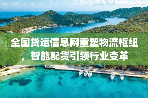 全国货运信息网重塑物流枢纽，智能配货引领行业变革
