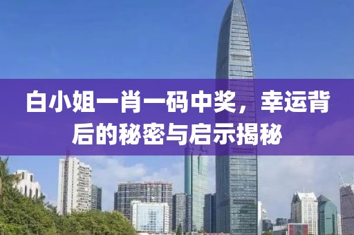 白小姐一肖一码中奖