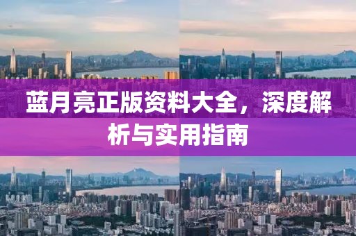 蓝月亮正版资料大全