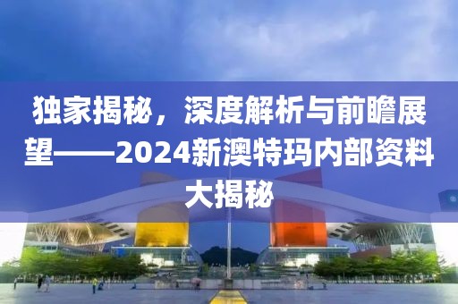 独家揭秘，深度解析与前瞻展望——2024新澳特玛内部资料大揭秘