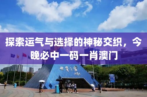 探索运气与选择的神秘交织，今晚必中一码一肖澳门