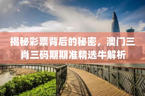 揭秘彩票背后的秘密，澳门三肖三码期期准精选牛解析