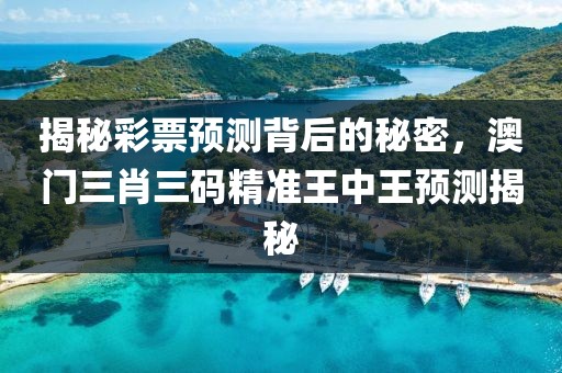 揭秘彩票预测背后的秘密，澳门三肖三码精准王中王预测揭秘