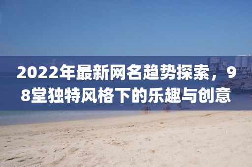 2022年最新网名趋势探索，98堂独特风格下的乐趣与创意