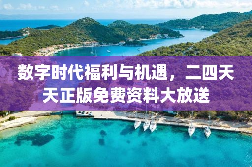 数字时代福利与机遇，二四天天正版免费资料大放送