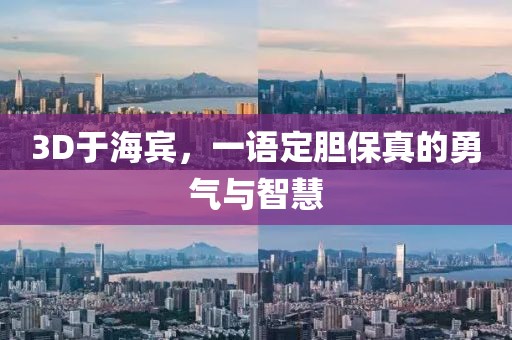 3D于海宾，一语定胆保真的勇气与智慧