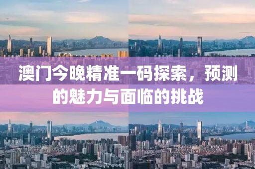 澳门今晚精准一码探索，预测的魅力与面临的挑战