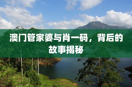 澳门管家婆与肖一码，背后的故事揭秘