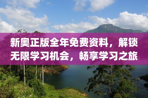 新奥正版全年免费资料