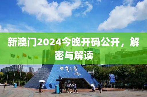 新澳门2024今晚开码公开，解密与解读