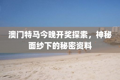 澳门特马今晚开奖探索，神秘面纱下的秘密资料