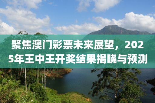 聚焦澳门彩票未来展望，2025年王中王开奖结果揭晓与预测