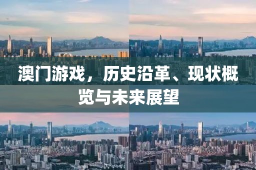 澳门游戏，历史沿革、现状概览与未来展望