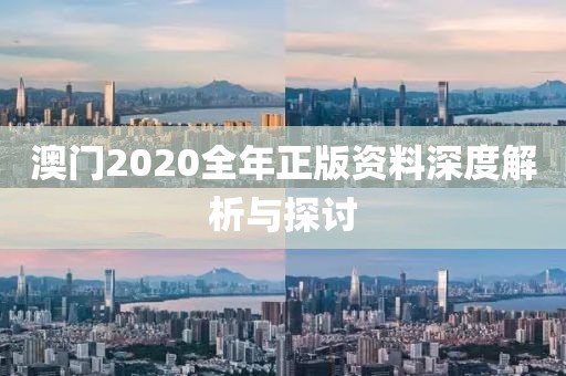 澳门2020全年正版资料深度解析与探讨