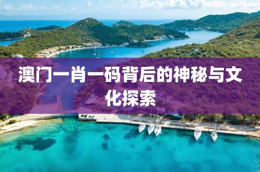 澳门一肖一码背后的神秘与文化探索