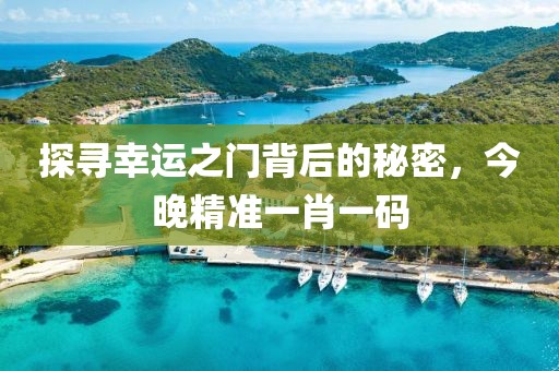 探寻幸运之门背后的秘密，今晚精准一肖一码