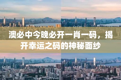 澳必中今晚必开一肖一码，揭开幸运之码的神秘面纱